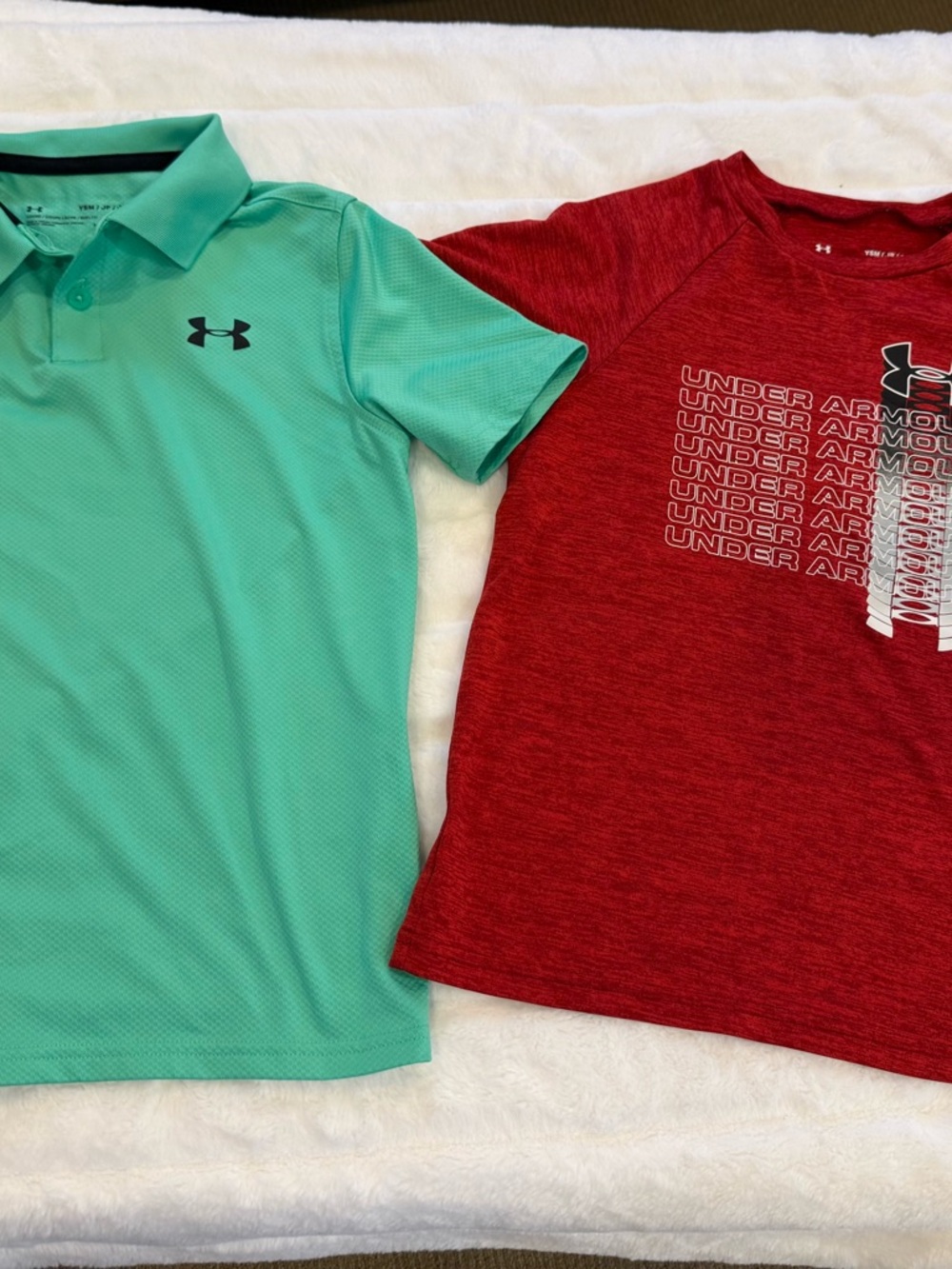 Under Armour Kids Polo & Graphic Tee Set - Aqua Green & Red
